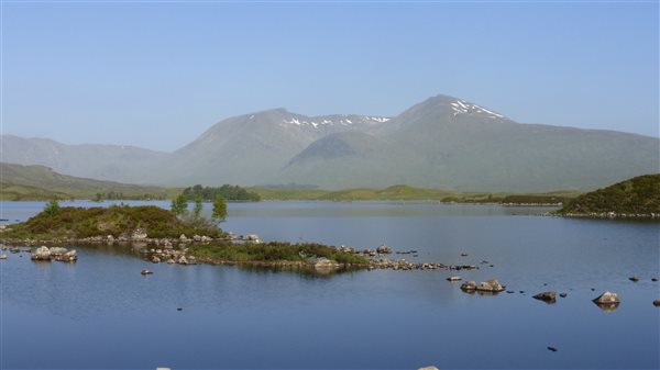 An island on Loch Tulla among the mountains